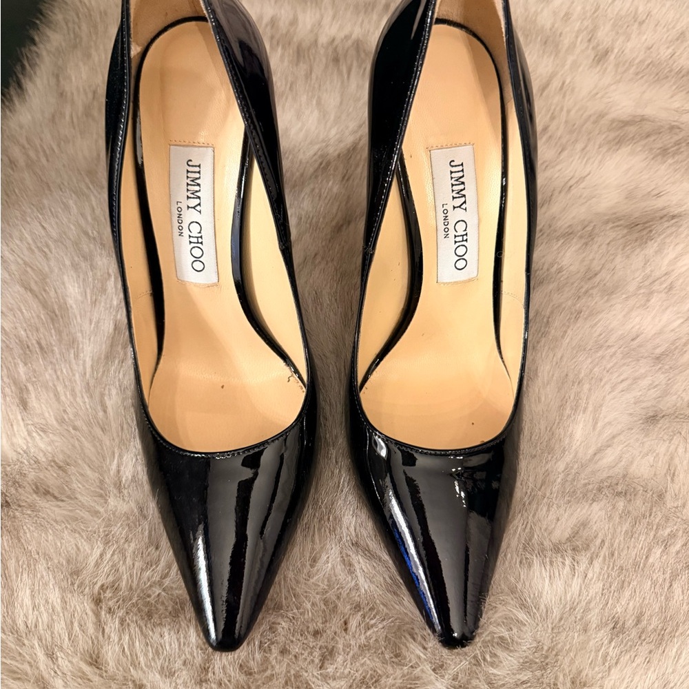 Jimmy Choo Glossy Black Heels